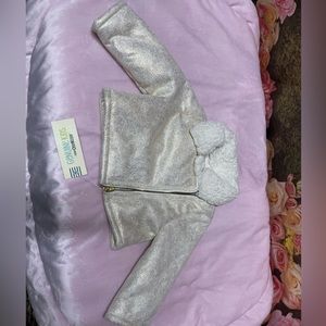 NWT Gold speckle fleece lined moto jacket